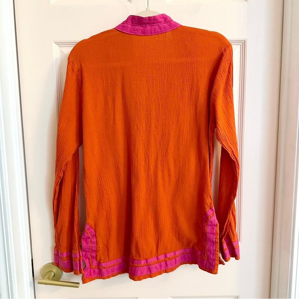 Orange and pink long sleeved top - Picture 3 of 3